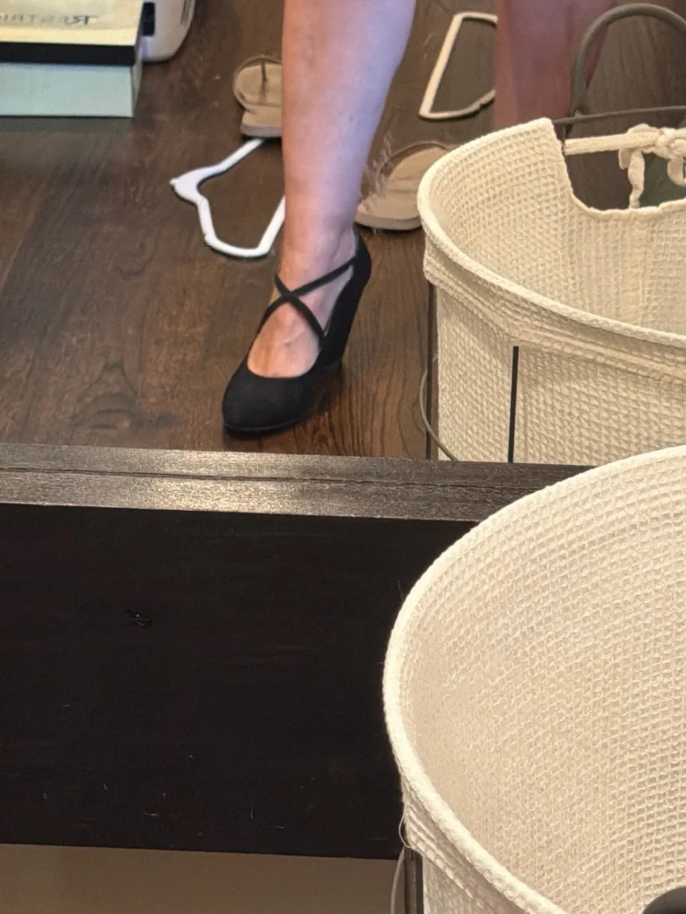 Restricted black suede